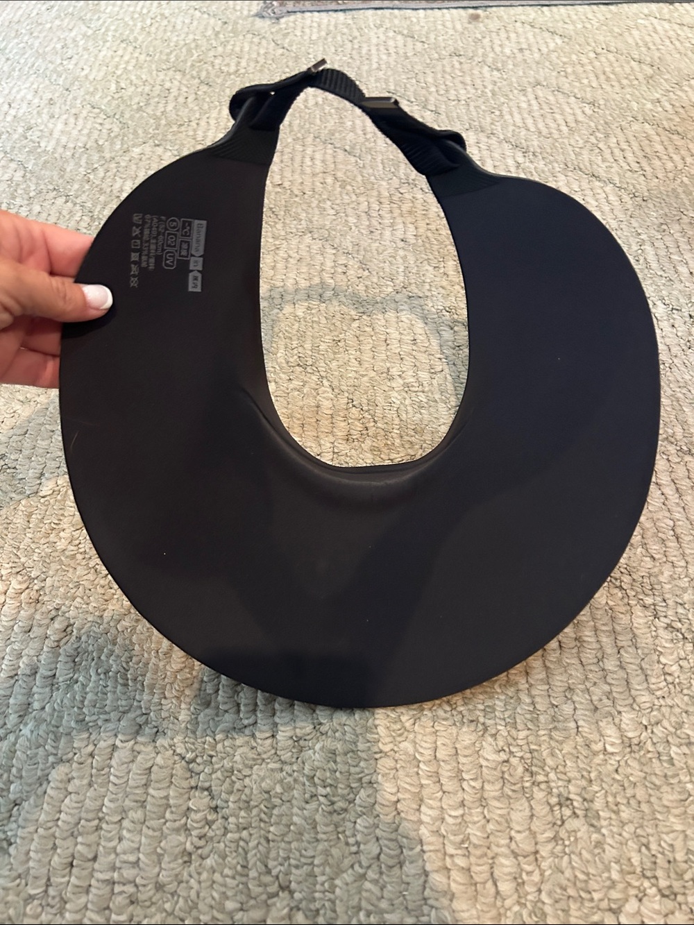 C Black Structured Wide Brim Visor - Picture 7 of 8